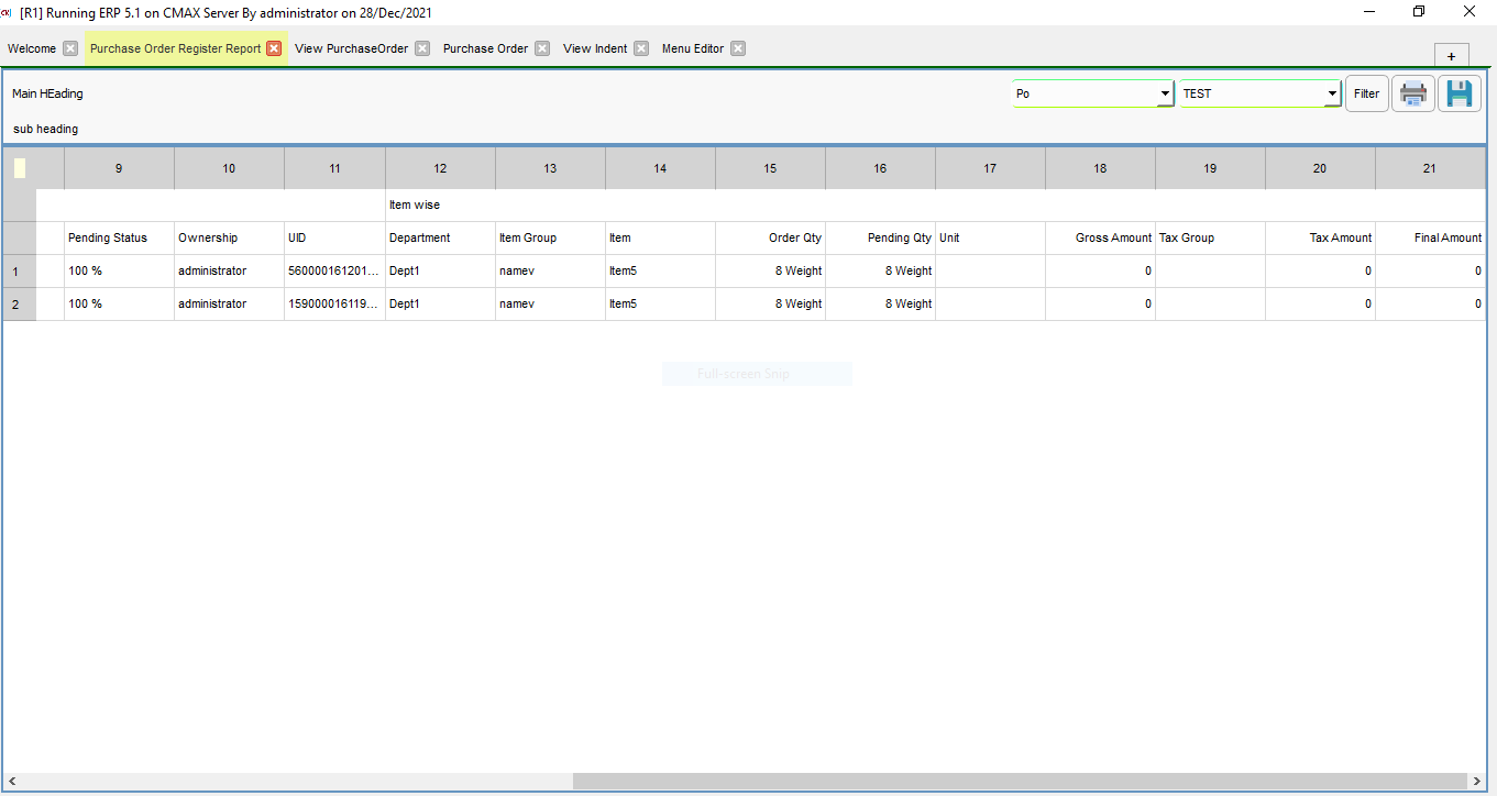 PurchaseOrderRegister